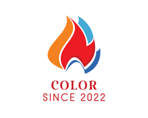 Thermostat - Colorful Flame Fuel logo design