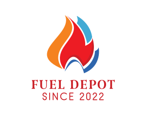 Gasoline - Colorful Flame Fuel logo design