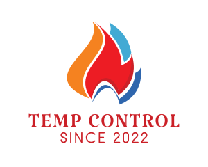 Thermostat - Colorful Flame Fuel logo design