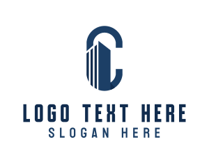 Engineer - Highrise Building Letter C logo design