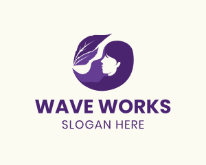 Wavy - Organic Woman Hair logo design