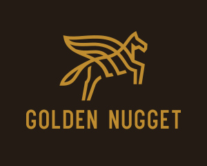 Golden Luxe Pegasus  logo design