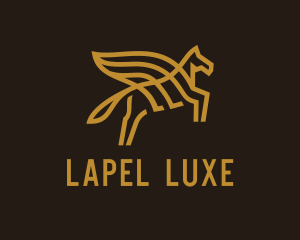 Golden Luxe Pegasus  logo design