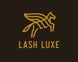 Golden Luxe Pegasus  logo design