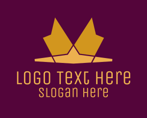 Tiara - Golden Royal Tiara logo design