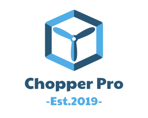 Chopper - Blue Propeller Cube logo design