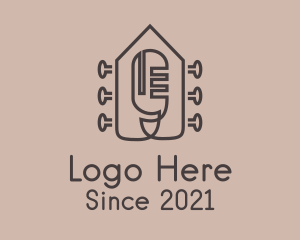 Musical Instrument - Guitar Mic House logo design
