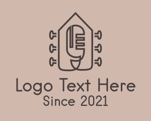 Ukelele - Guitar Mic House logo design