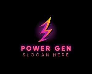 Power Lightning Energy logo design