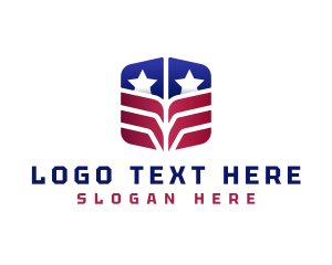 Politics - American Country Flag logo design
