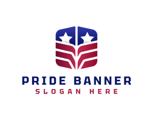 American Country Flag  logo design