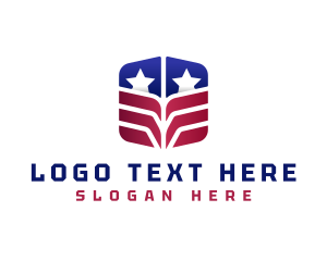 American Country Flag  Logo