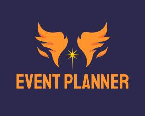 Fantasy - Phoenix Fire Wing logo design