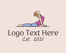 Fitness - Woman Yoga Fitness logo design