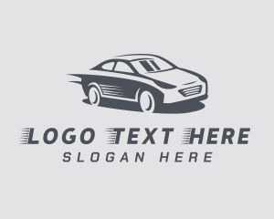 Gray - Fast Sedan Vehicle logo design