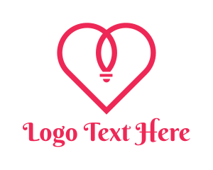 Marriage - Red Heart Ring logo design