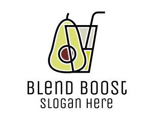 Smoothie - Avocado Smoothie Drink logo design