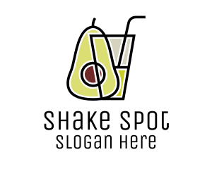 Shake - Avocado Smoothie Drink logo design