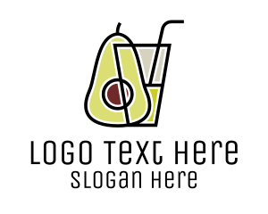 Avocado Smoothie Drink Logo
