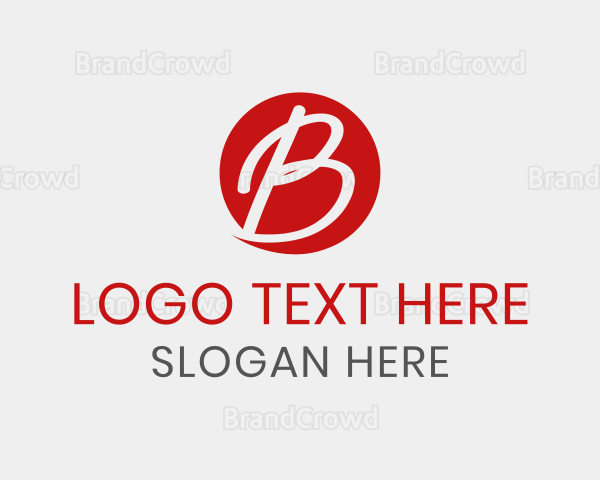 Red Round Letter B Logo | BrandCrowd Logo Maker