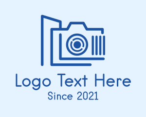 Travel Vlog - Camera Building Photographer logo design