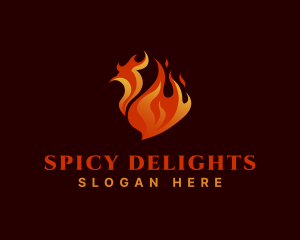 Spicy Roast Chicken logo design