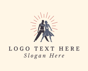 Waltz - Tango Dance Studio Couple logo design