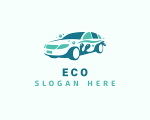 Sedan Car Cleaning Logo