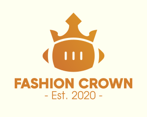 Golden Football Crown logo design