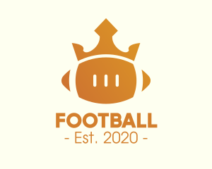 Golden Football Crown logo design
