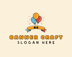 Party Banner Celebration logo design