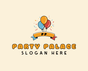 Party Banner Celebration logo design