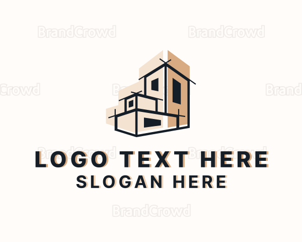 House Architectural Builder Logo