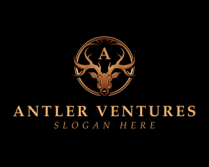 Luxury Deer Antler logo design