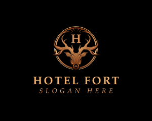 Luxury Deer Antler logo design