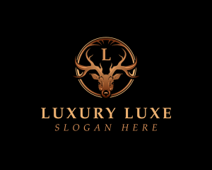 Luxury Deer Antler logo design