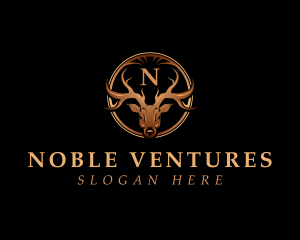 Luxury Deer Antler logo design