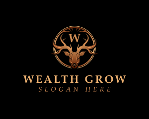 Luxury Deer Antler logo design