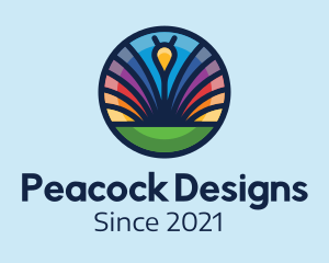 Colorful Peacock Bird  logo design