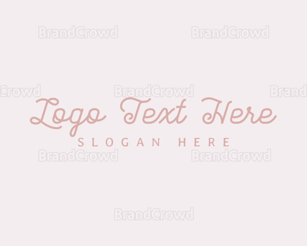 Pink Cursive Wordmark Logo