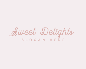 Pink Cursive Wordmark logo design