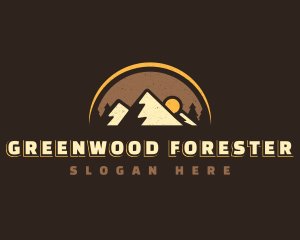 Mountain Sun Forest logo design