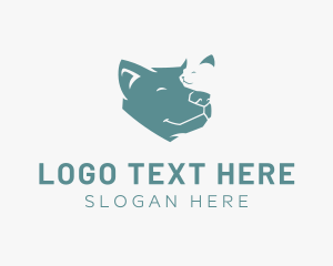 Character - Relaxed Dog Cat logo design