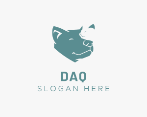 Relaxed Dog Cat Logo