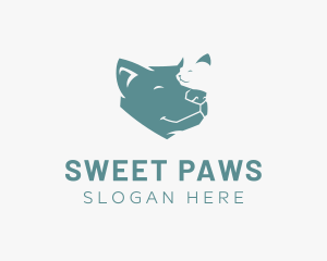 Adorable - Relaxed Dog Cat logo design