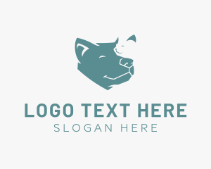 Relaxed Dog Cat Logo