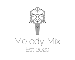 Album - Minimal Skull Monoline logo design