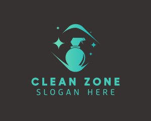 Sanitary Spray Bottle logo design