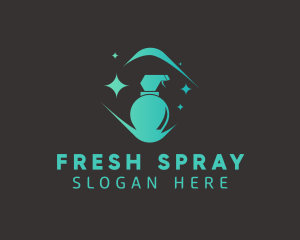 Sanitary Spray Bottle logo design