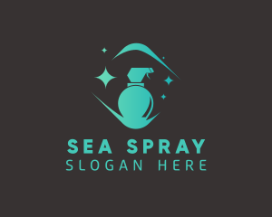 Sanitary Spray Bottle logo design